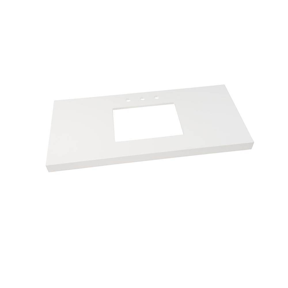 Ronbow 49'' x 22'' TechStone™  WideAppeal™Vanity Top in Solid White - 2 3/4'' Thick