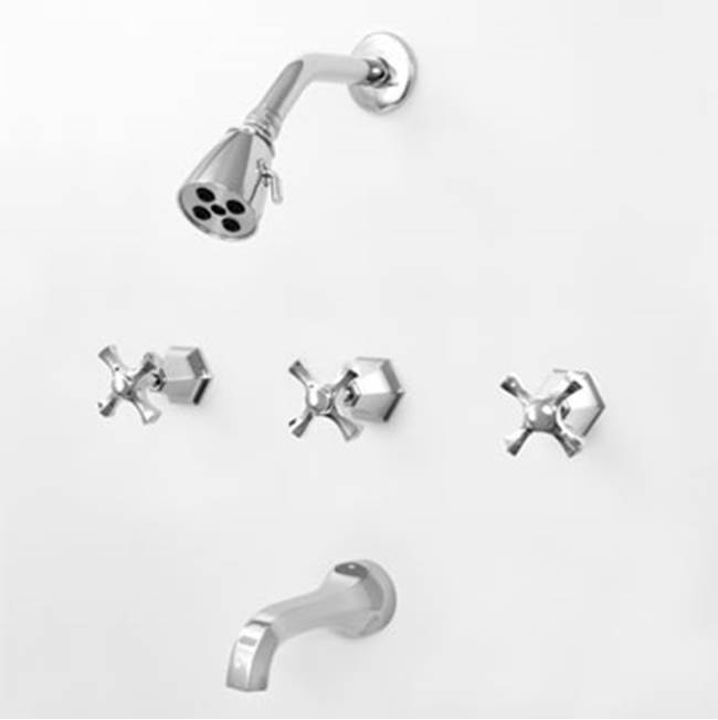 Sigma 3 Valve Tub & Shower Set TRIM (Includes HAF and Wall Tub Spout) MALLORCA POLISHED BRASS PVD .40