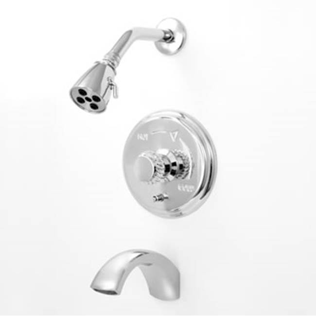 Sigma Pressure Balanced Tub & Shower Set Trim (Includes Haf And Wall Tub Spout) Seville Satin Nickel .69