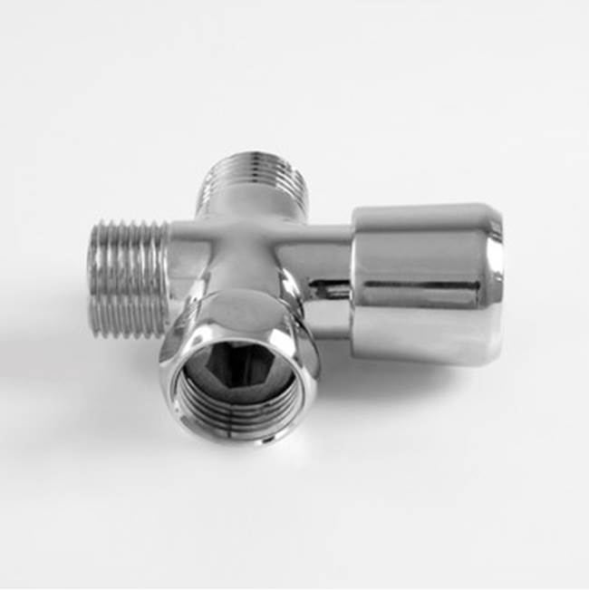 Sigma Push Pull diverter for Exposed Shower Neck 1/2'' NPT. Swivels and diverts water Handshower Wands SATIN CHROME .95