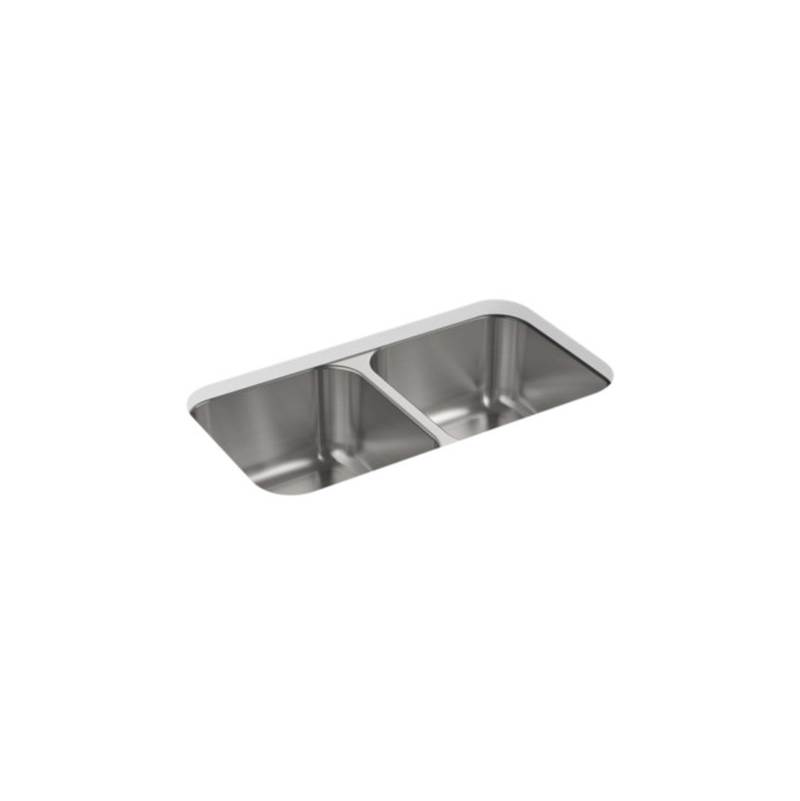 Sterling Plumbing McAllister® 32'' x 18'' x 8-9/16'' Undermount double-equal kitchen sink, 40 pack