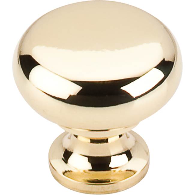 Top Knobs Flat Faced Knob 1 1/4 Inch Polished Brass