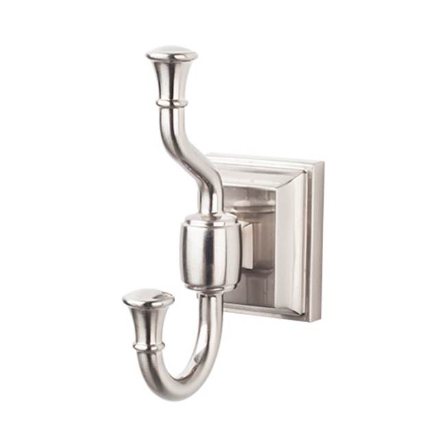 Top Knobs Stratton Bath Double Hook  Brushed Satin Nickel