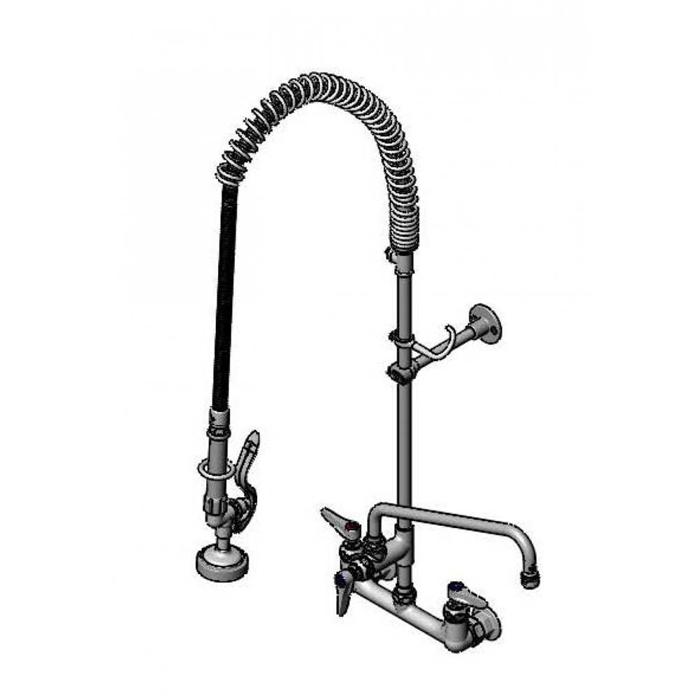 T&S Brass EasyInstall Pre-Rinse, B-0107, 12'' Nozzle, Wall Bracket, Accessory Fitting Tee
