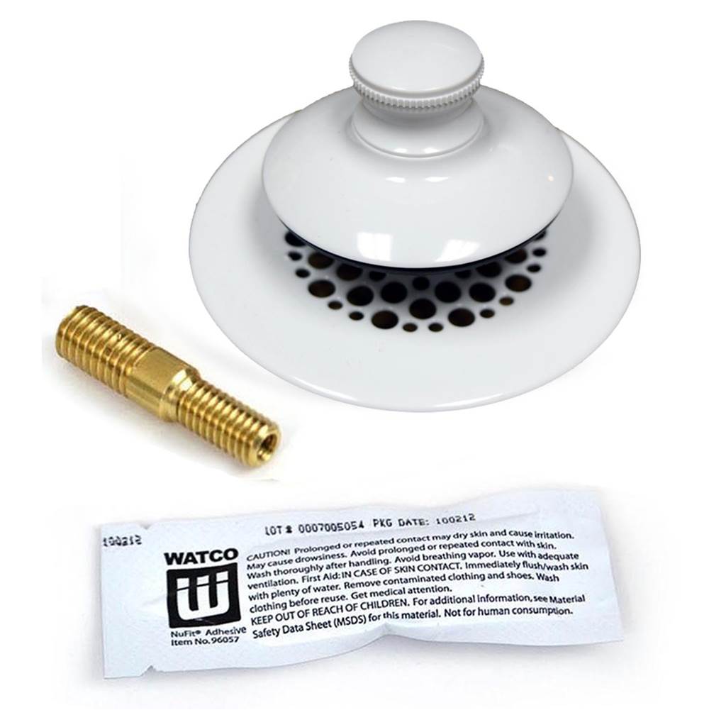 Watco Manufacturing Universal Nufit Pp Tub Closure - Silicone Rubbed Bronze Grid Strainer 3/8-5/16 Adapter Pin Brass Carded