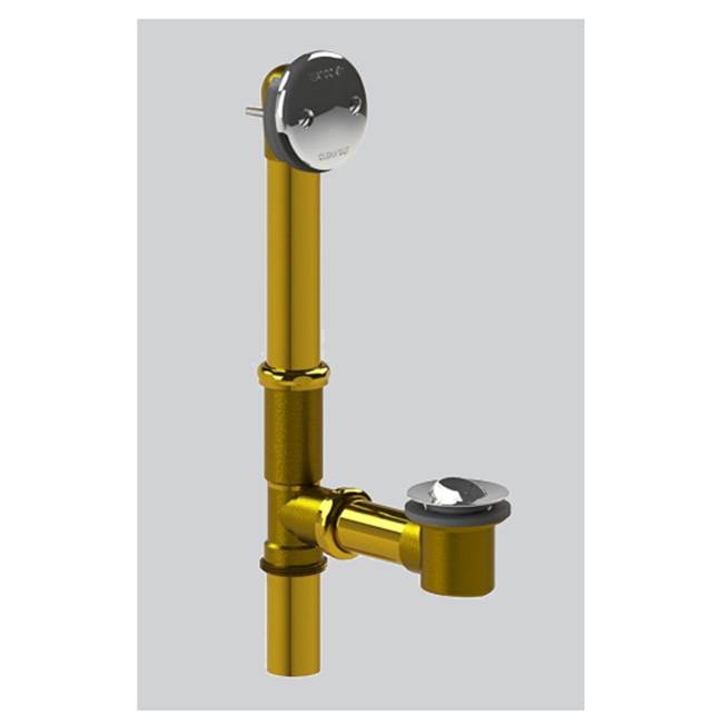 Watco Manufacturing Push Pull Bath Waste Tubs To 16-In. 20-Ga Brass Brs Polished Brass ''Pvd'' 2 In Extension