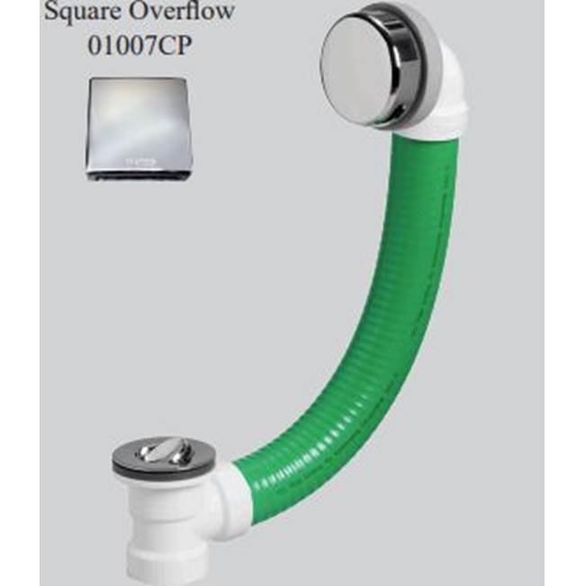 Watco Manufacturing Watcoflex Push Pull 15.5-In. Flexible Tubing Sch 40 Pvc Chrome Brushed
