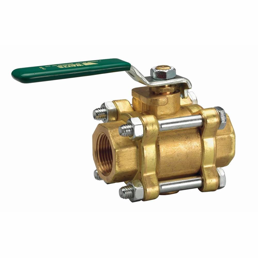 Watts 1 IN Lead Free 3-Piece Full Port Ball Valve, Threaded NPT End Connections