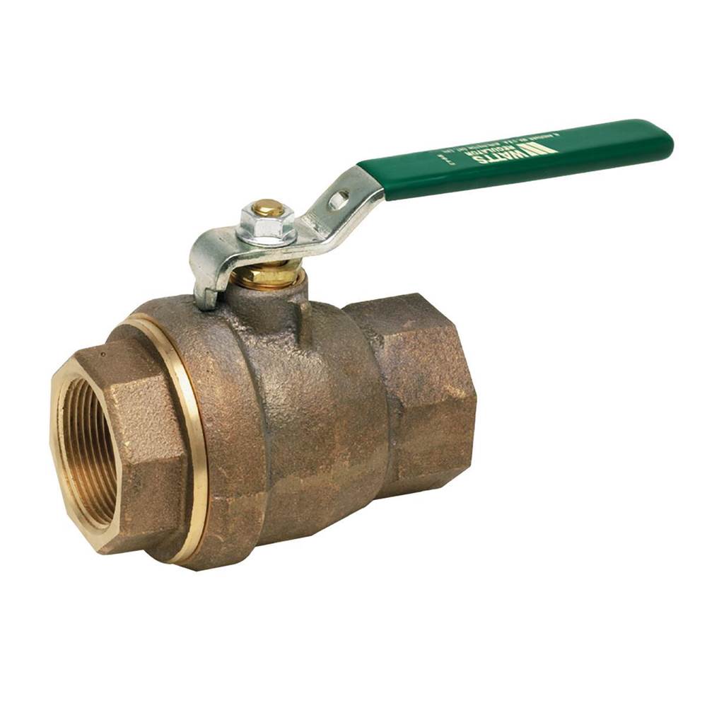 Watts 4 IN 2-Piece Full Port Lead Free Bronze Ball Valve, Stainless Steel Ball and Stem, NPT End Connections