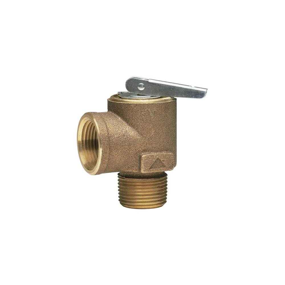 Watts 3/4 X 3/4 In Bronze Steam Safety Relief Valve, Satin Chrome Finish, Extended Inlet Shank, 8 psi